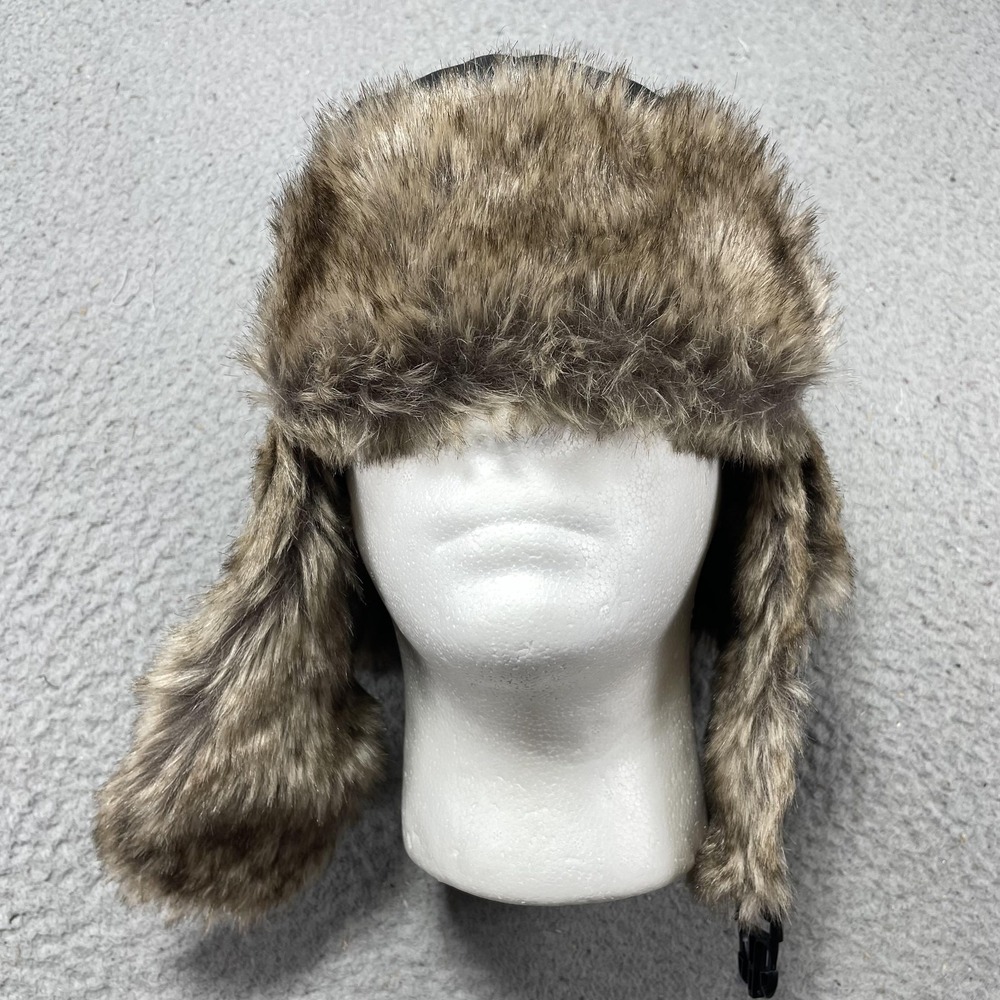 FXR Hat Trapper Mens L/XL Brown Faux Fur Lined Ear Flap Winter Outdoor Sport